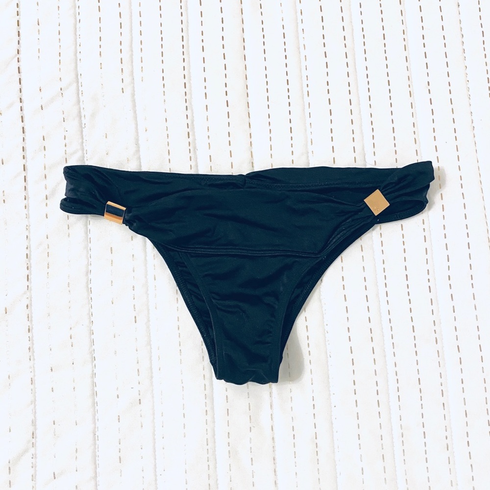 Victoria’s Secret Black Swim Bottom w Gold Accents